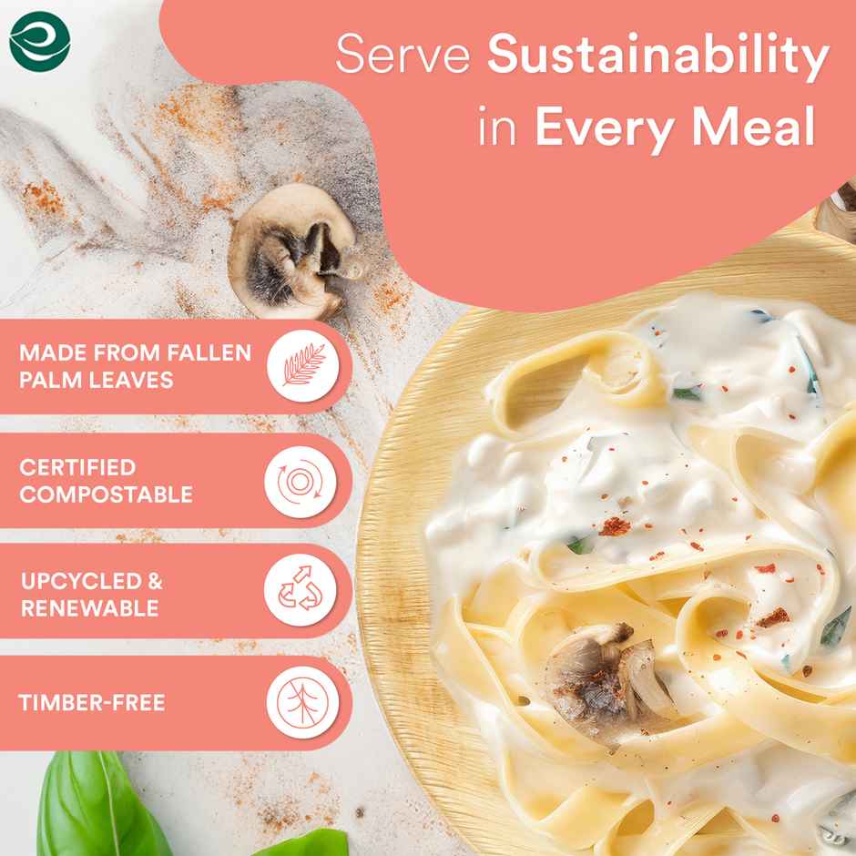 Palm Leaf Plate | Round | 8 inch | 10 Count | Eco Soul