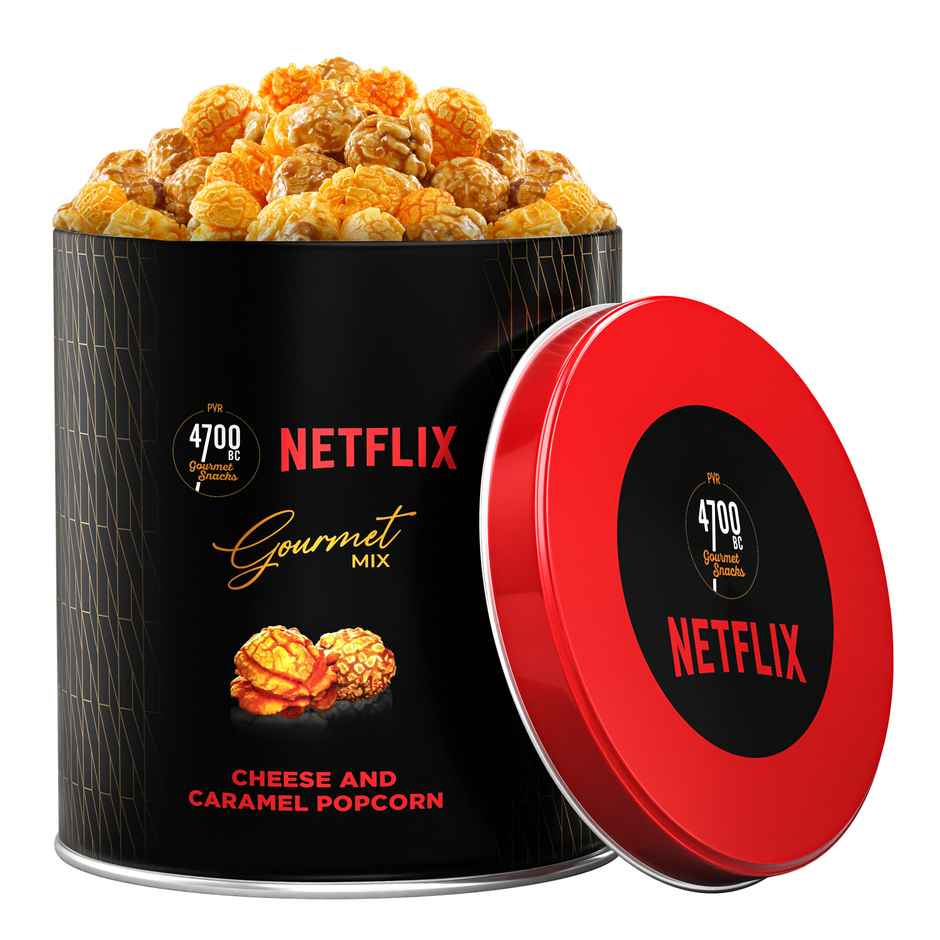 4700BC X Netflix Gourmet Cheese & Caramel Popcorn Large Tin