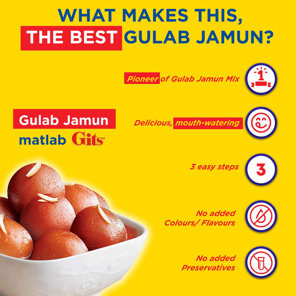 Gits Gulab Jamun Instant Dessert Mix | Easy & Delicious