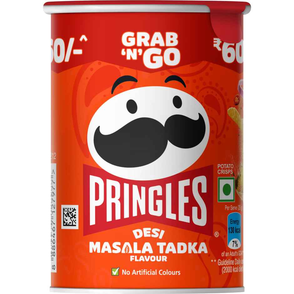 Kellogg's Pringles Potato Chips Desi Masala Tadka Flavour