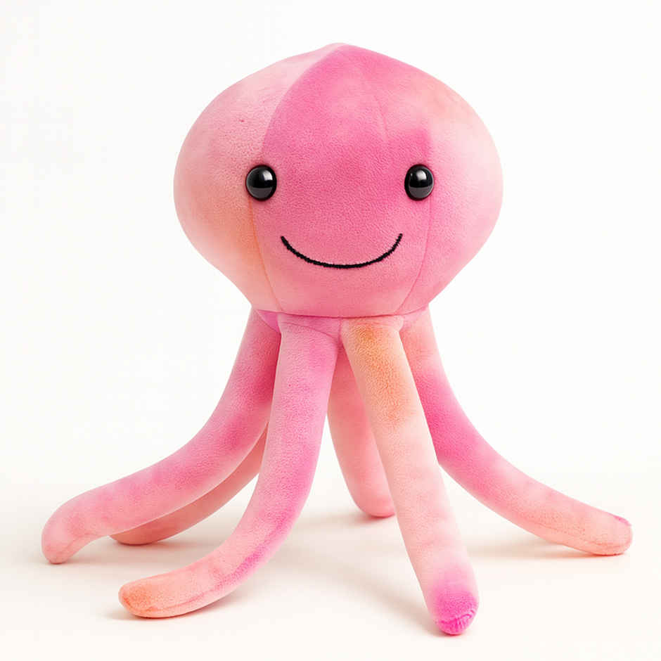 Spanker Octopus Soft Toy | Cute Tie Dye Plush for Kids Room Decor | Pink - 30 cm