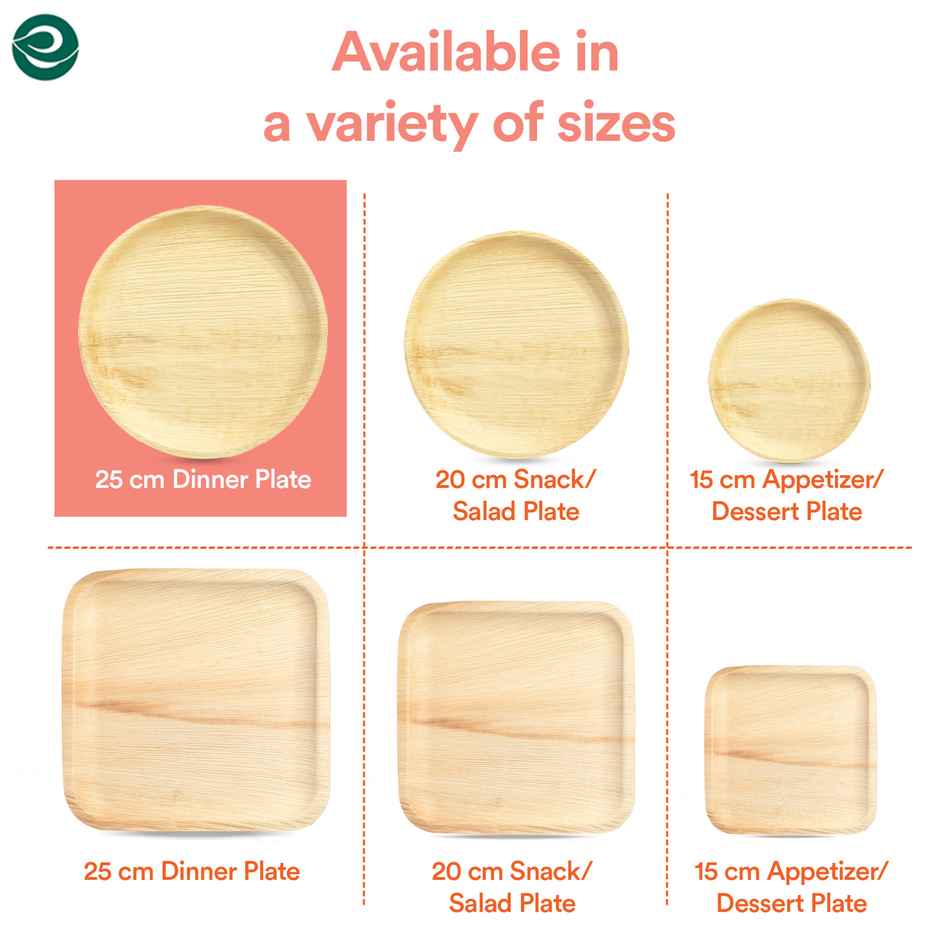 Palm Leaf Plate | Round | 10 inch | 10 Count | Eco Soul