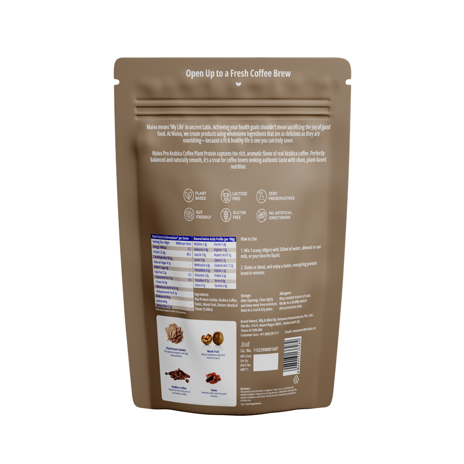 Maiva Pro Plant Protein Powder - Arabica Coffee