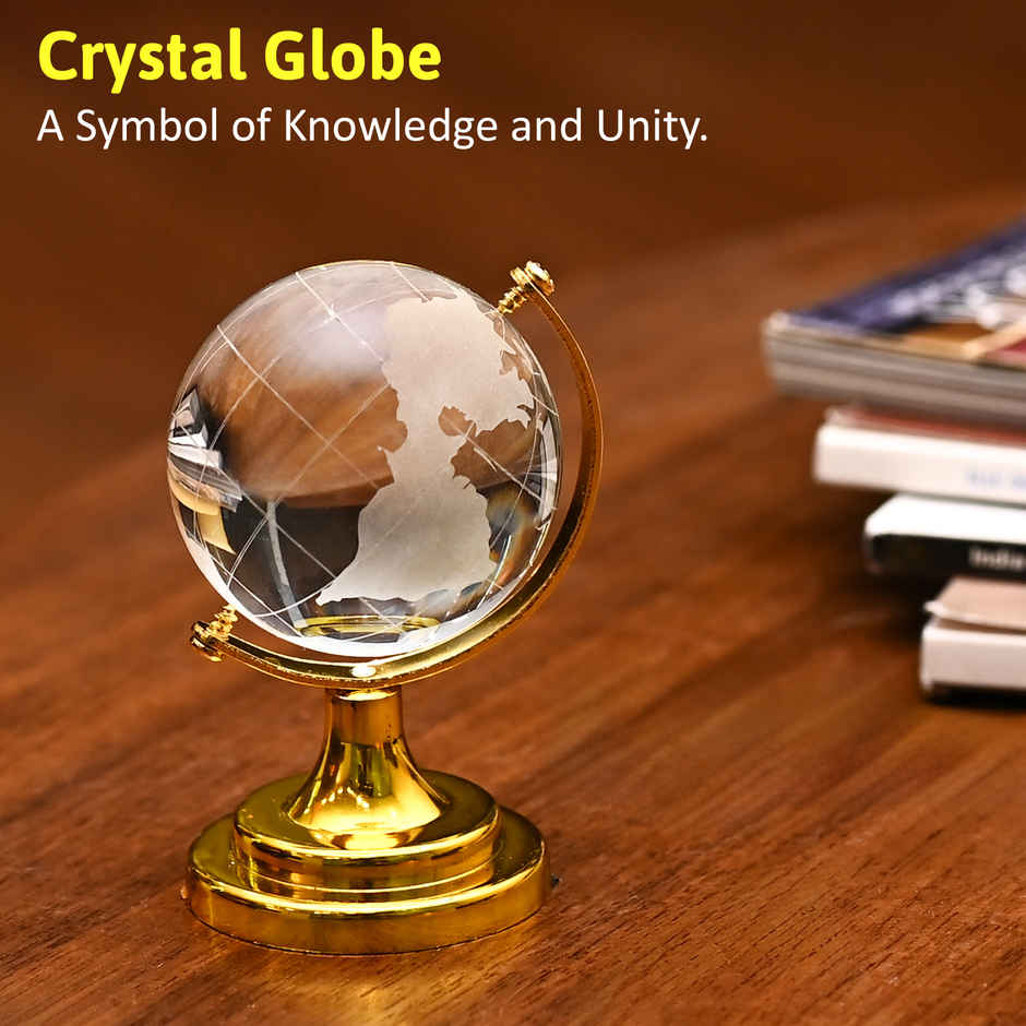 HINDCRAFT Feng Shui Crystal Ball with Stand Positive Energy and Gift Decor