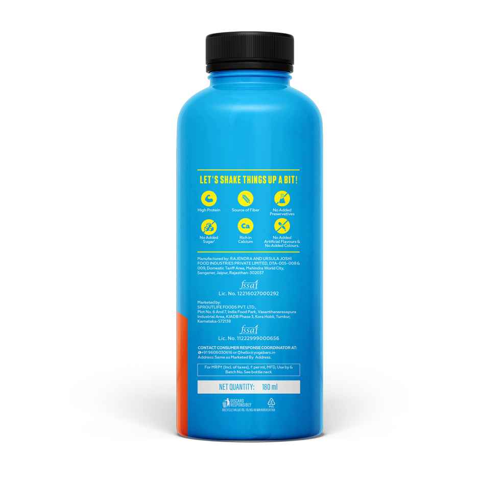 Yoga Bar Protein Shake, with 10g Protein, No Added Sugar, Protein Milkshake