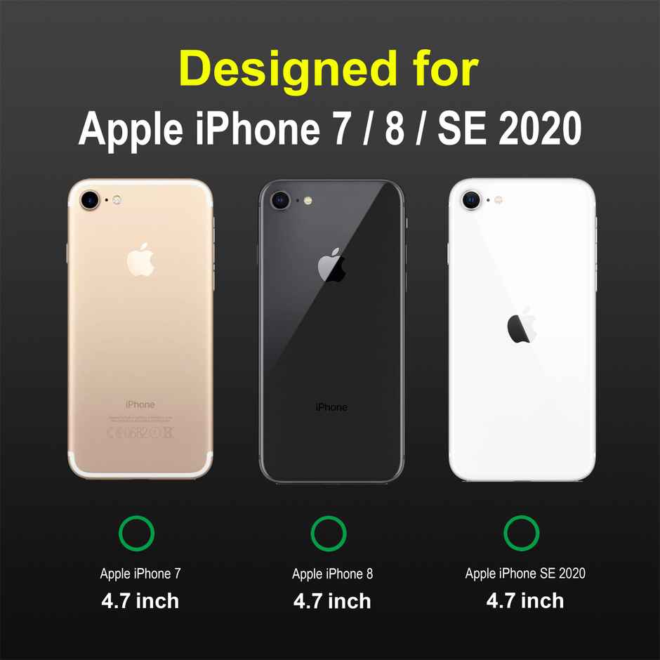 Zapcase Back Cover for Apple iPhone 7& 8 | SE 2020 | Magic-Black