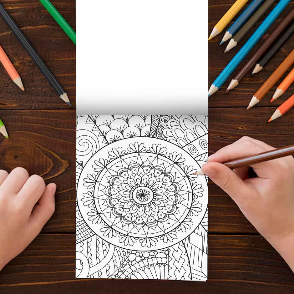 Patterns - The Mandala Series | Art Therapy Coloring Book | Mandala Coloring Book with Designs