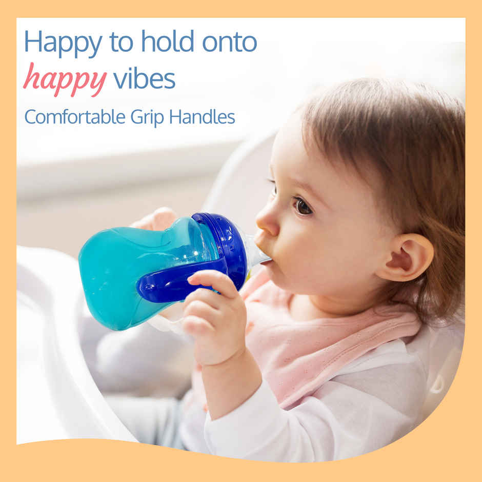 LuvLap Mobby Little Spout Sipper, 240ml, Anti-Spill Sippy Cup with Soft Silicone Spout, BPA Free