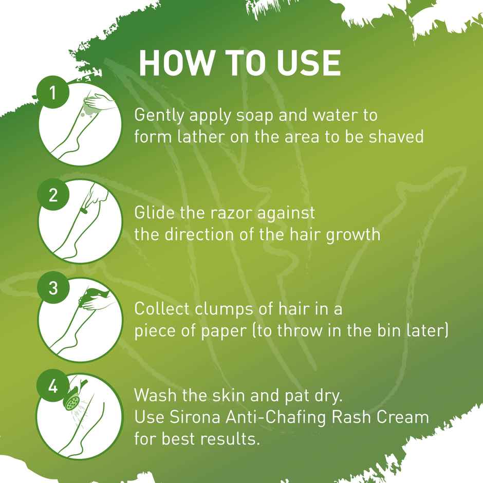 Sirona Disposable Shaving Razor for Women with Aloe Boost