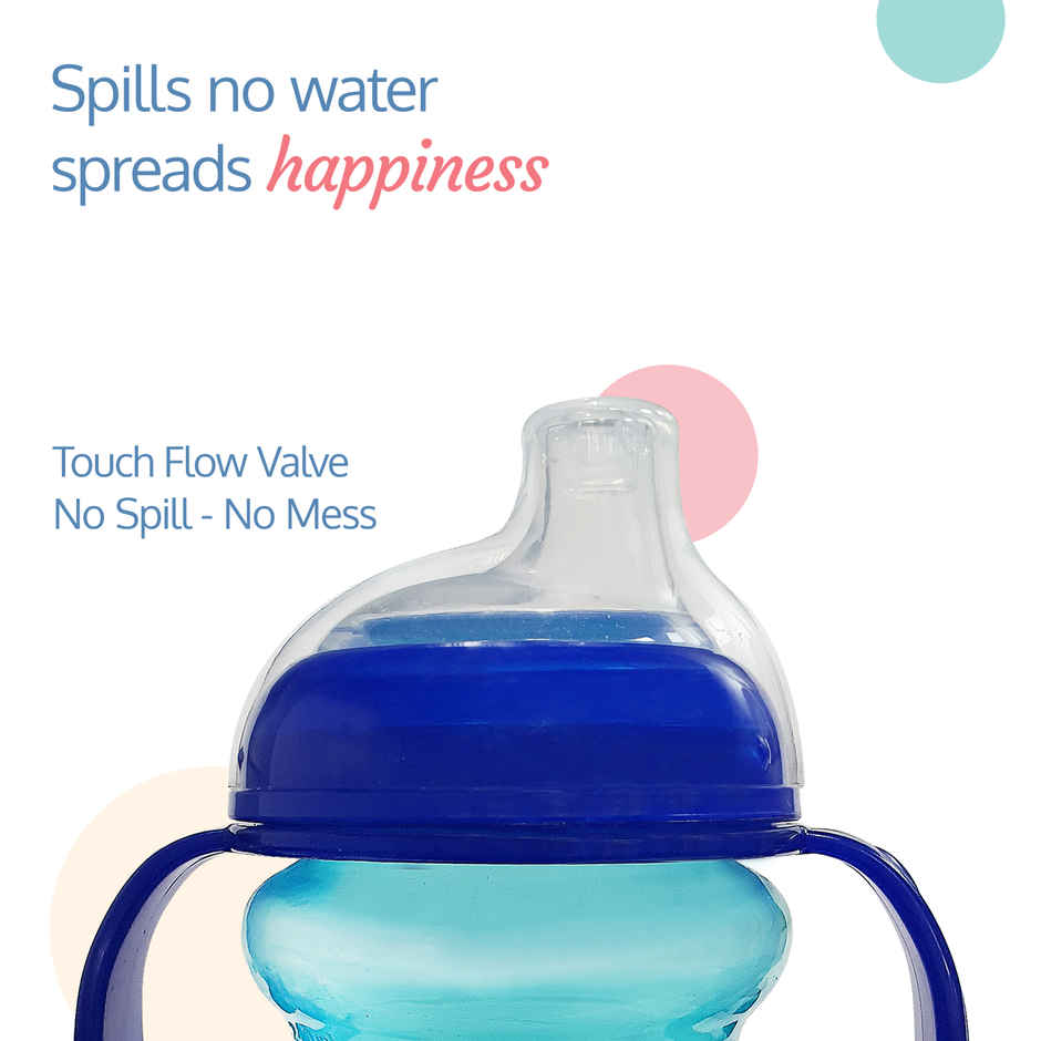 LuvLap Mobby Little Spout Sipper, 240ml, Anti-Spill Sippy Cup with Soft Silicone Spout, BPA Free