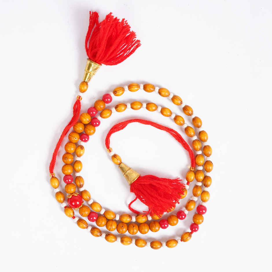 Pichai Mahakaal Wooden Finish Beads Rakhi - Rustic and Traditional