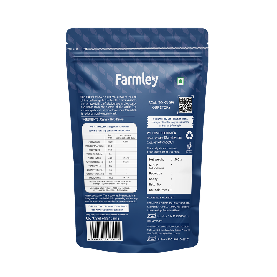 Farmley Premium Cashews | Kaju