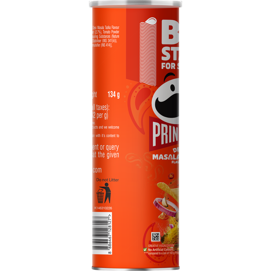 Pringles Potato Chips Desi Masala Tadka Flavour