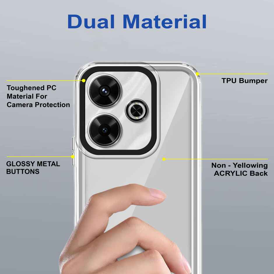 Zapcase Back Cover for Mi Redmi 13 5G | Space-Clear