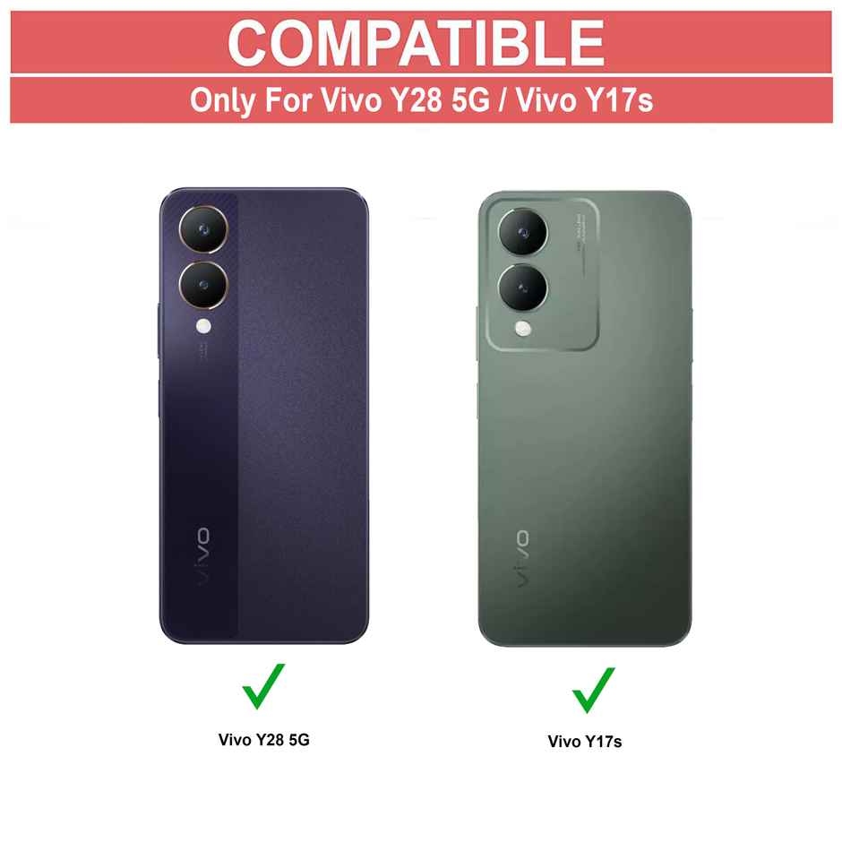 Zapcase Back Cover for Vivo Y28 5G | Matte-Black