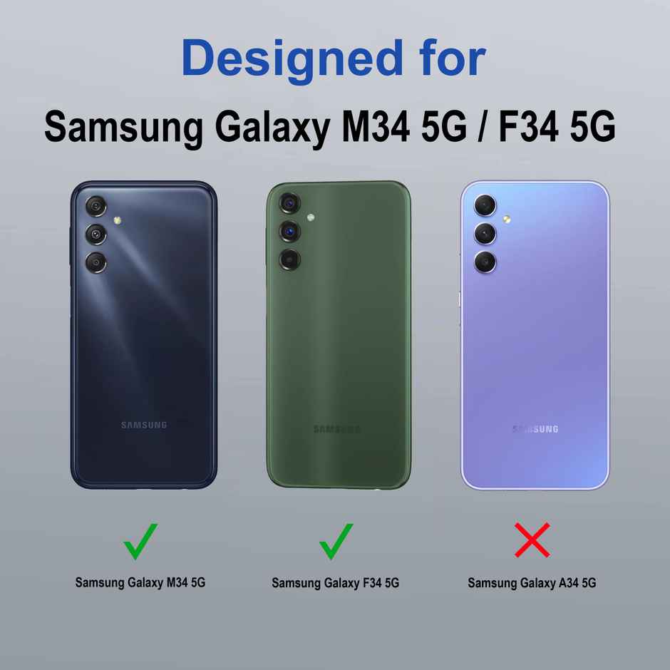 Zapcase Back Cover for Samsung Galaxy M34 5G | Space-Clear