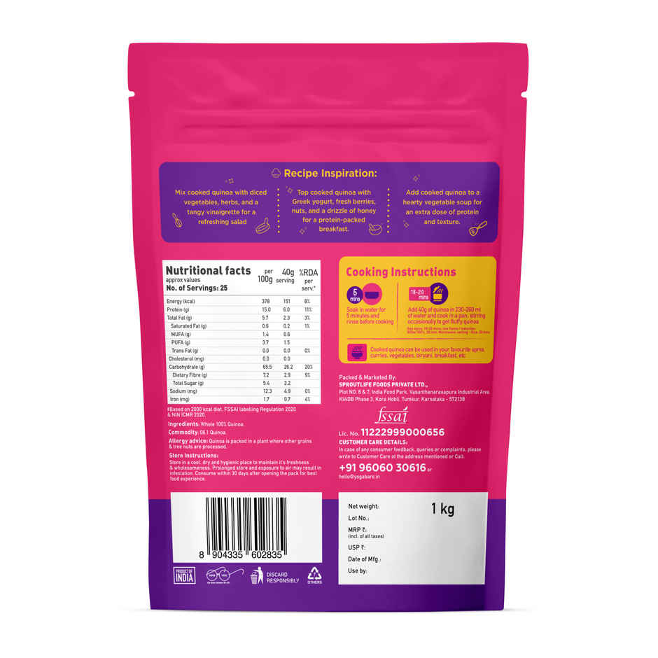 Yoga Bar Whole Quinoa - Gluten Free Quinoa Grain