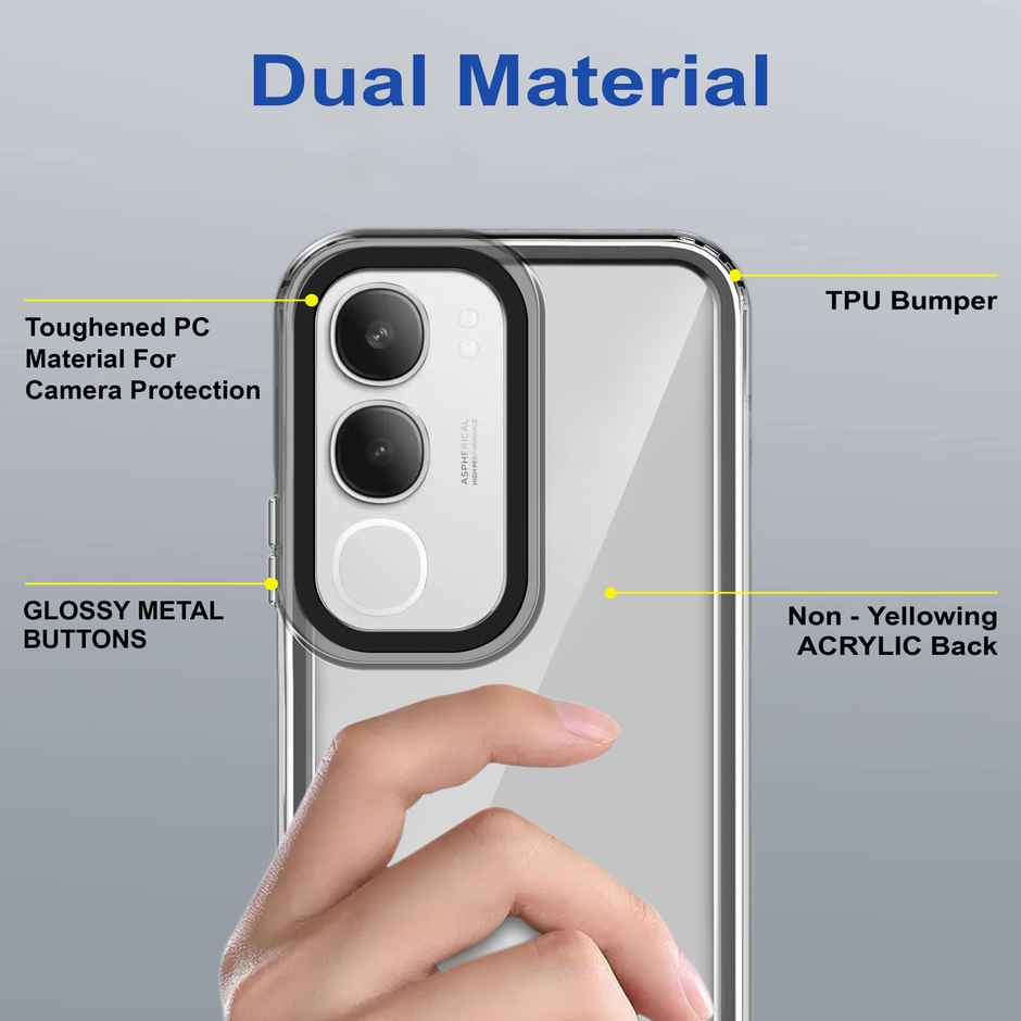 Zapcase Back Cover for Vivo Y29 5G | Space-Black