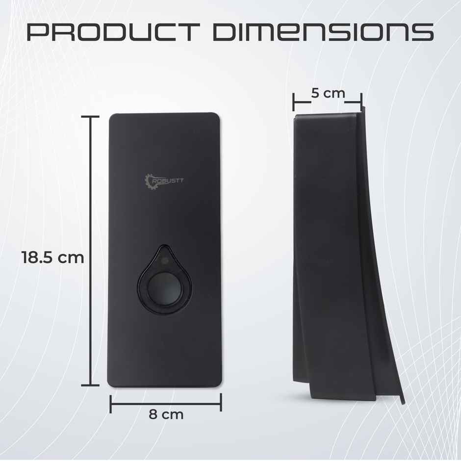 Robustt Plastic Soap Dispenser | 200 ml | Black