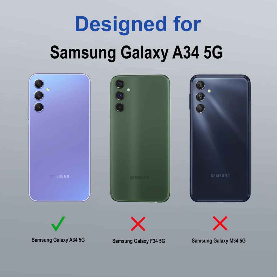 Zapcase Back Cover for Samsung Galaxy A34 5G | Space-Purple