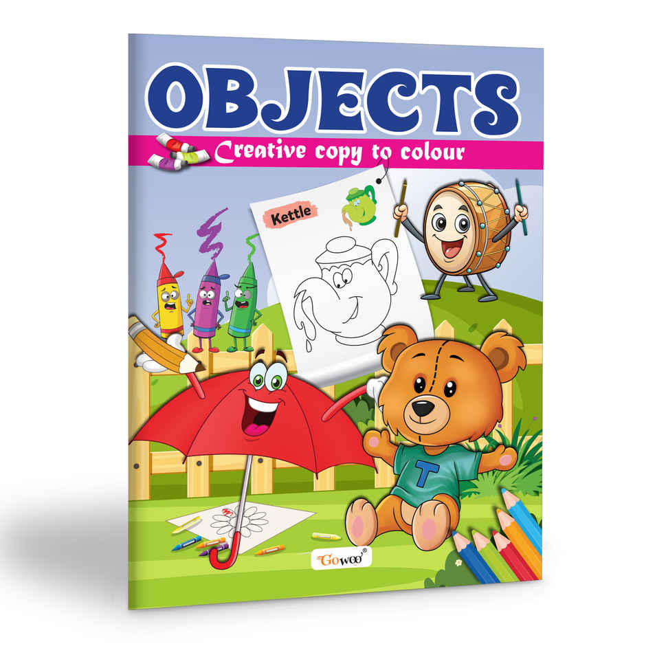 Objects-Creative Copy To Colour | Children'S Copy Colouring Book | Toddlers Colouring Book