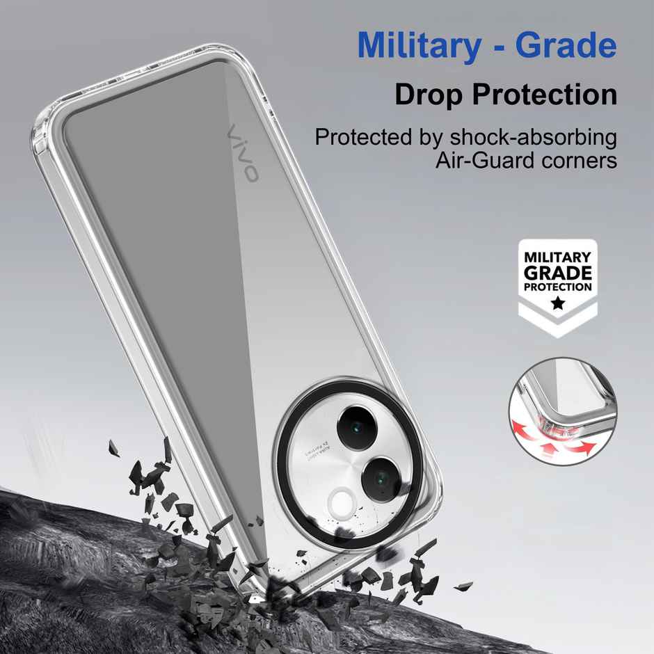 Zapcase Back Cover for Vivo V30e 5G | Space-Clear