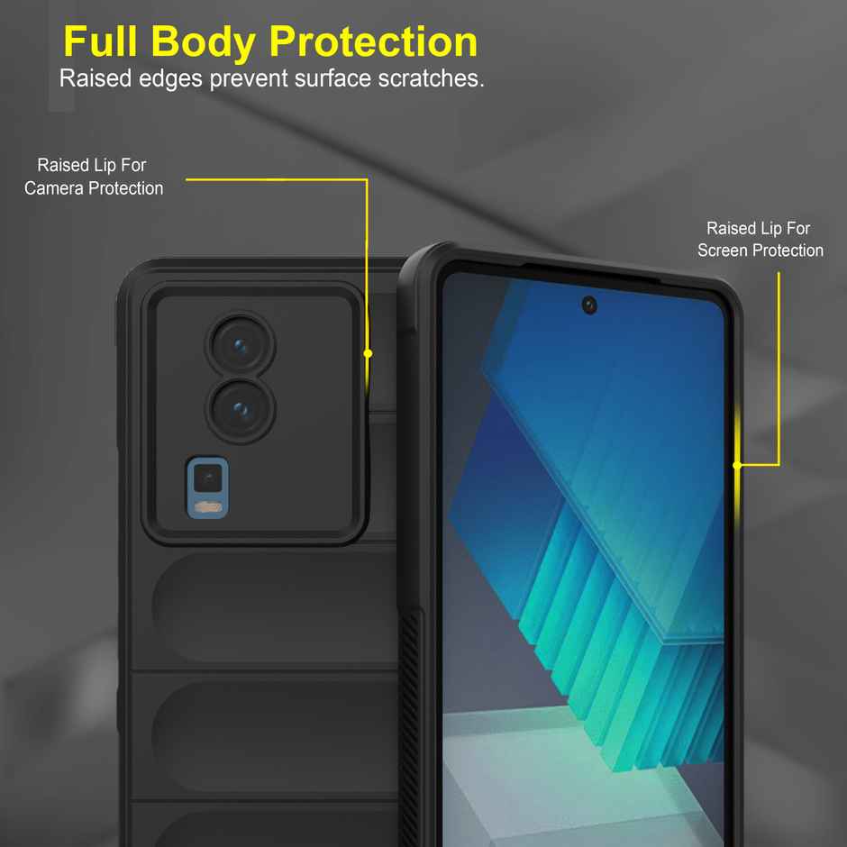 Zapcase Back Cover for iQOO Neo 7 5G | iQOO Neo 7 Pro | Magic-Black