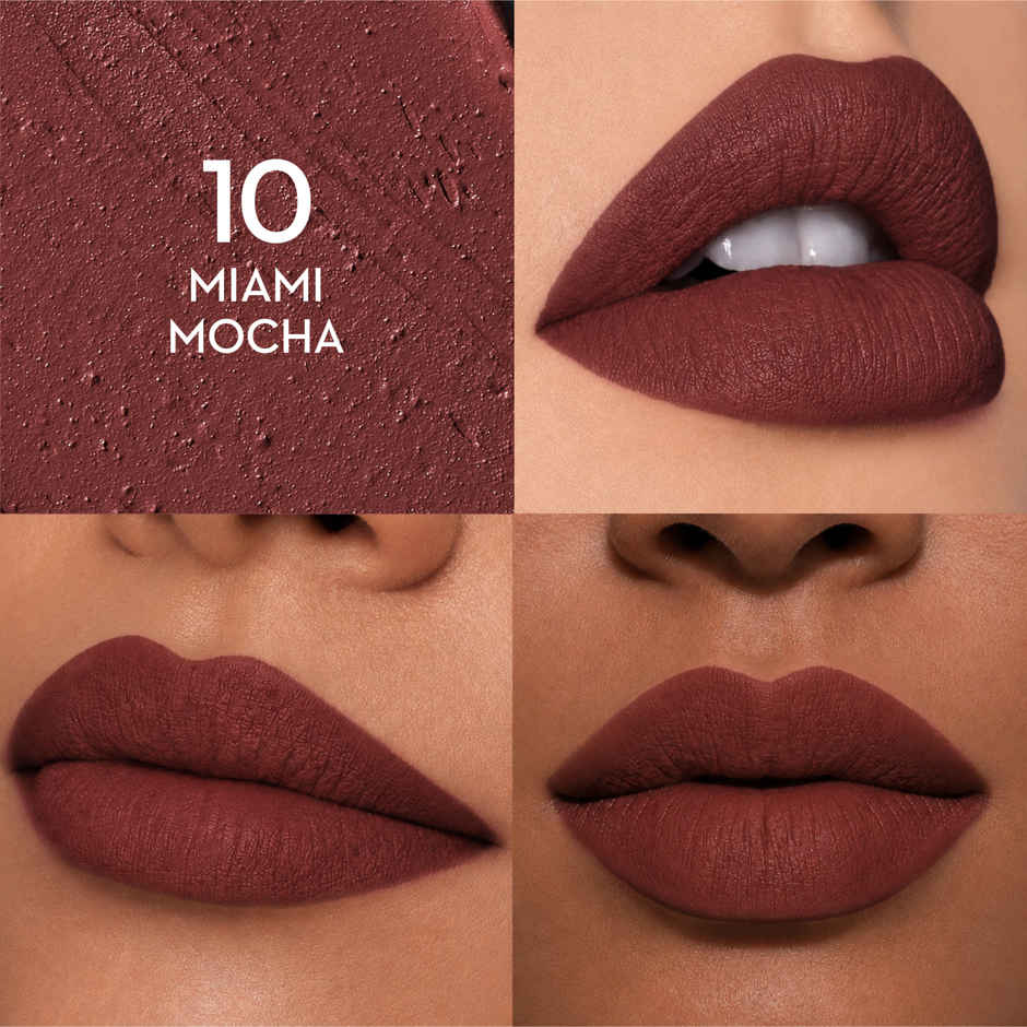 SUGAR Cosmetics Glide Peptide Serum Lipstick | 10 Miami Mocha