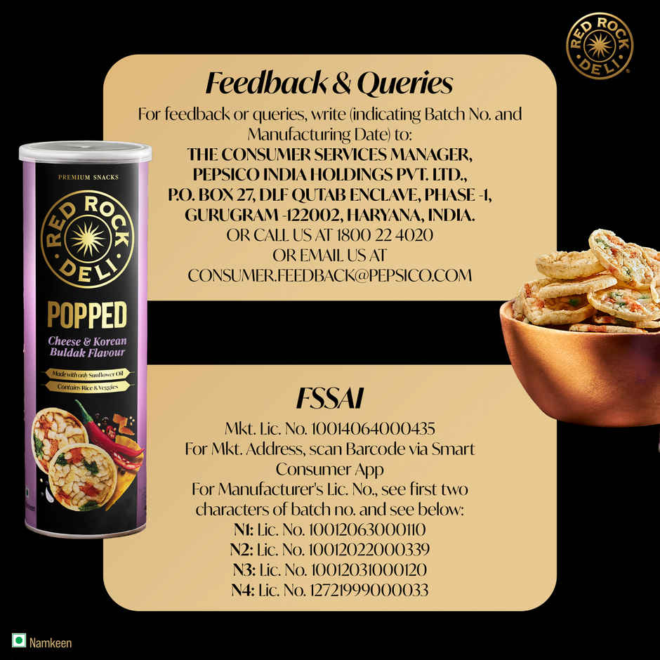 Red Rock Deli Popped Chips Buldak | No Palm Oil Snacks