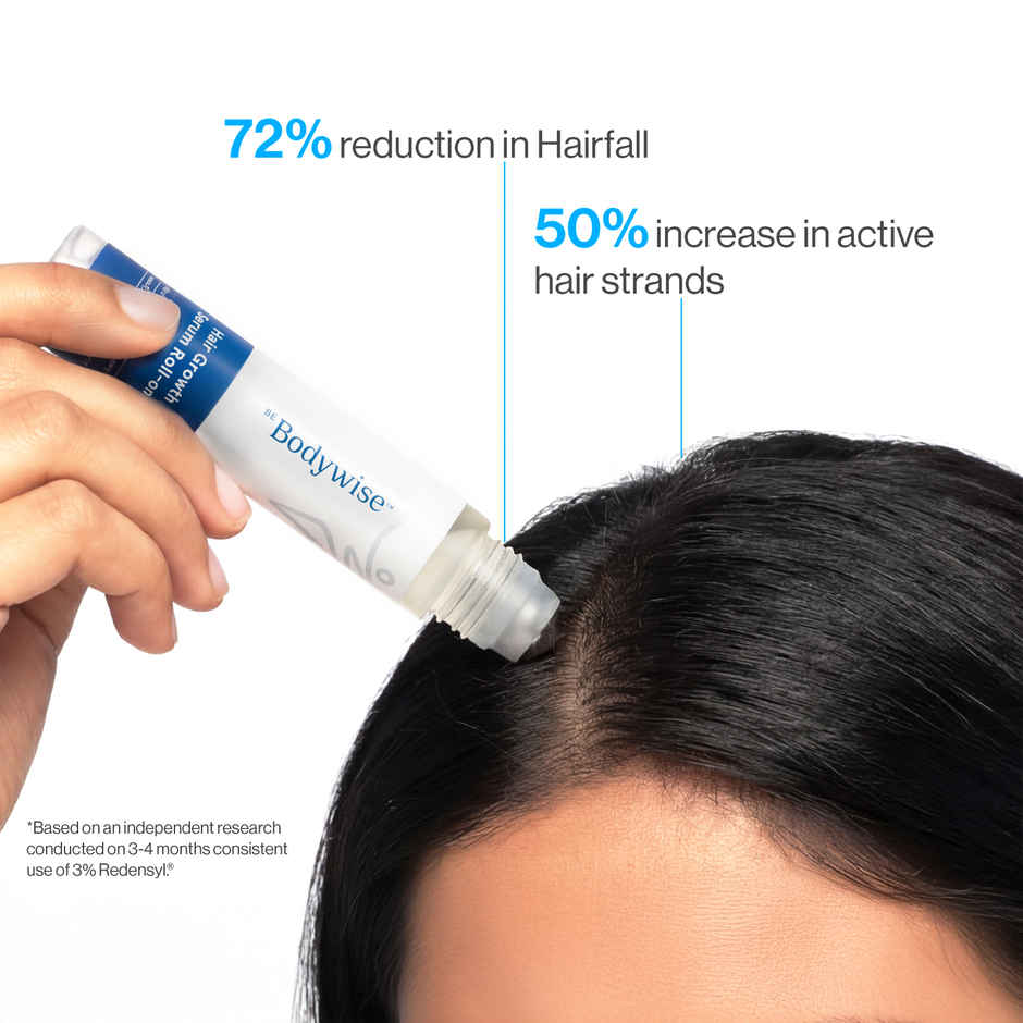 Be Bodywise Hair Growth Serum Roll on - Promotes Hair Growth & Stimulates Hair Follicles