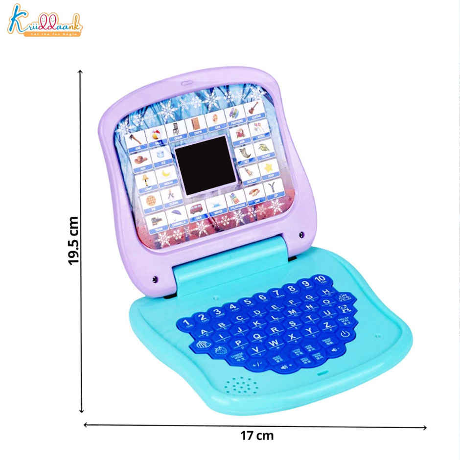 Kriiddaank Frozen Educational Laptop Pink Kids Alphabet Mathematics Music Learning Development Toy