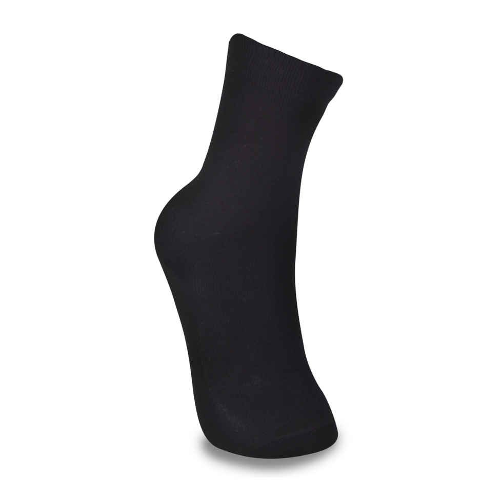 Englo Men's Solid Cotton Men's Socks | Black - Free Size