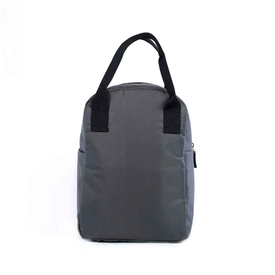 HOOM Metpet Aluminium Insulation Lunch Bag Solid Color with Quote | Grey- 8 L