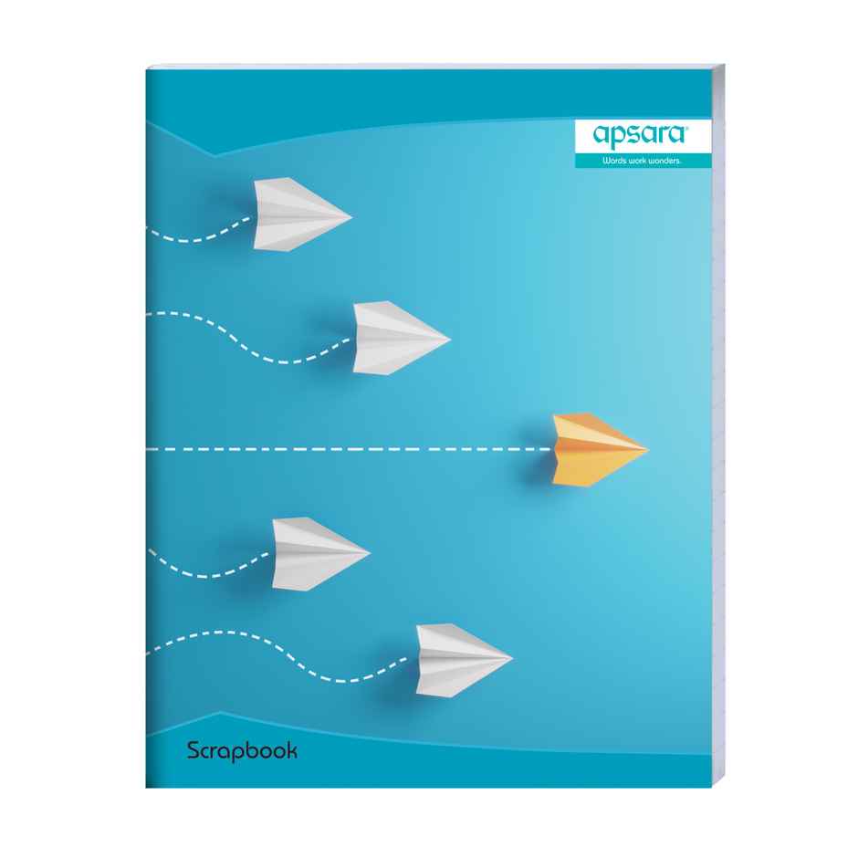 Apsara Scrapbook for Students | Center Staple | A4 Size Approximately | Assorted