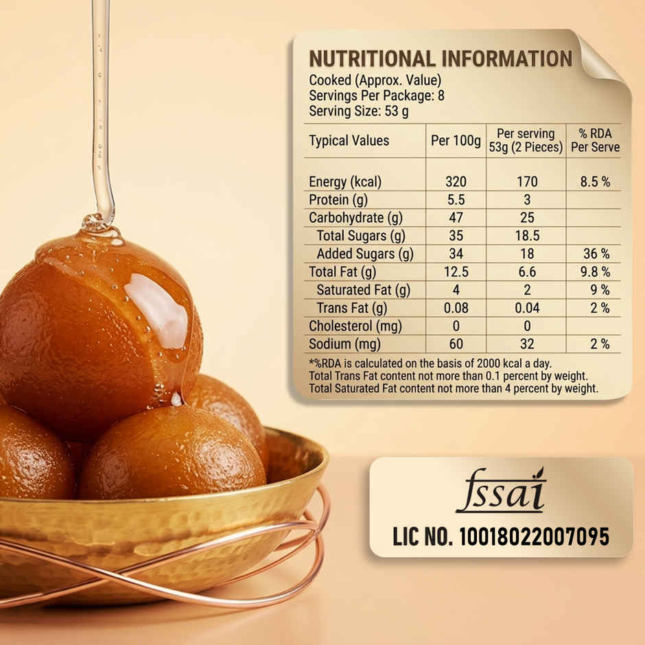 Gits Gulab Jamun Open & Eat Tin | Soft & Sweet