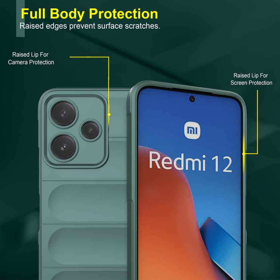 Zapcase Back Cover for Mi Redmi 12 5G | Magic-DarkGreen