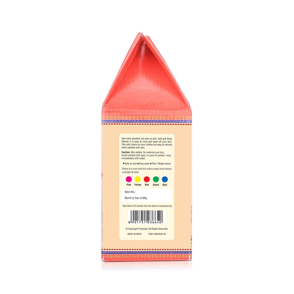 Mohak Rang Herbal Holi Rang Assorted Colour Box | 5 x 80 g | Cycle