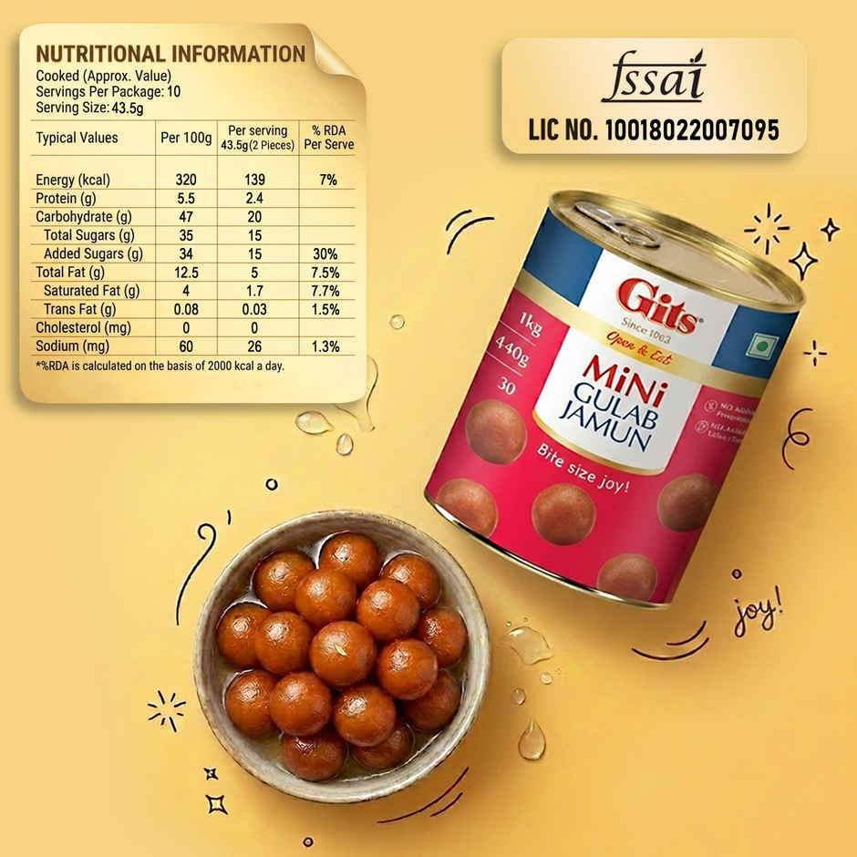 Gits Mini Gulab Jamun | Authentic Indian Sweet