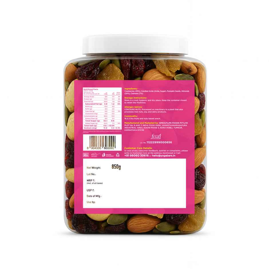 Yogabar Trail Mix - Daily Health Mix, Healthy Trail Mix With Dry Fruits