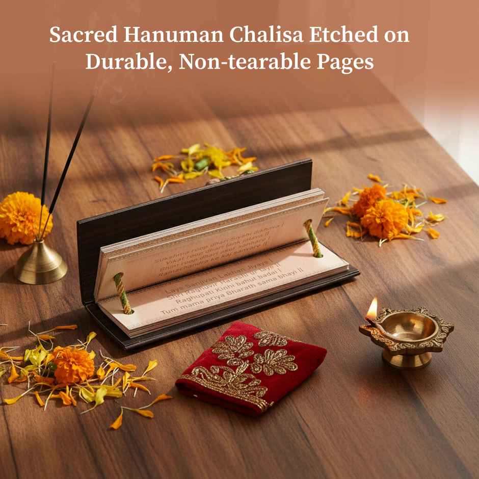 Pure Hanuman Chalisa On Palm Leaf | Non-Tearable Sheets | Sacred Text In English | Cycle
