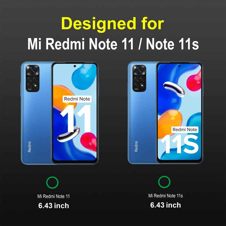 Zapcase Back Cover for Mi Redmi Note 11 | Mi Redmi Note 11s | Magic-Black