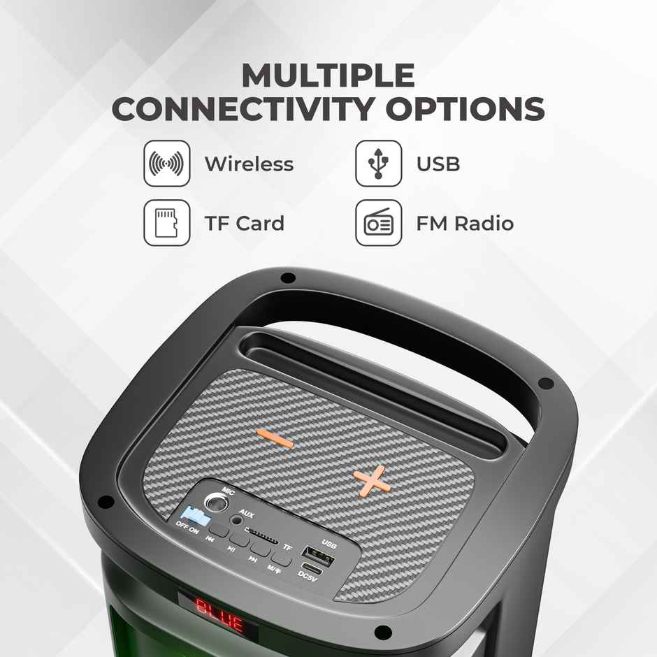 UBON SP-29 Rockstar Wireless Speaker with RGB Lights | Wireless Mic | Deep Bass | 10H Playtime