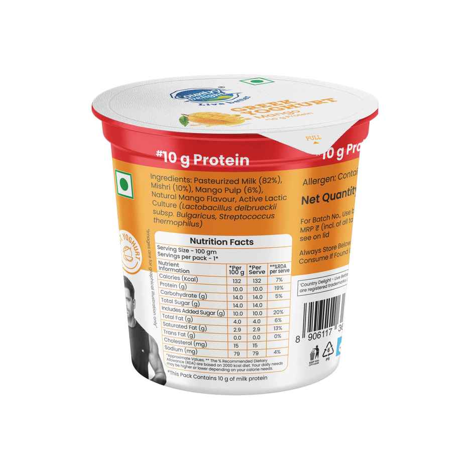 Country Delight 10g Protein Greek Yoghurt | Mango Combo 