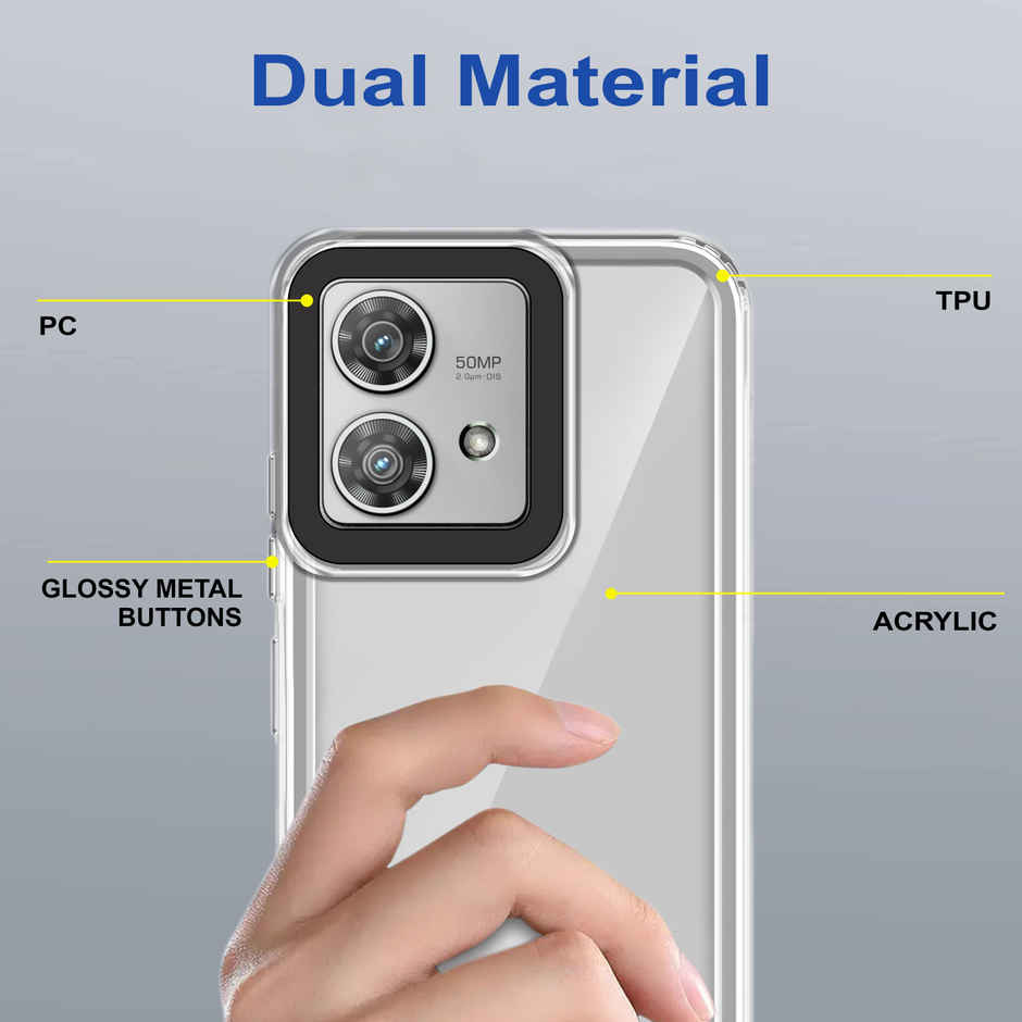 Zapcase Back Cover for Motorola G84 5G | Space-Clear