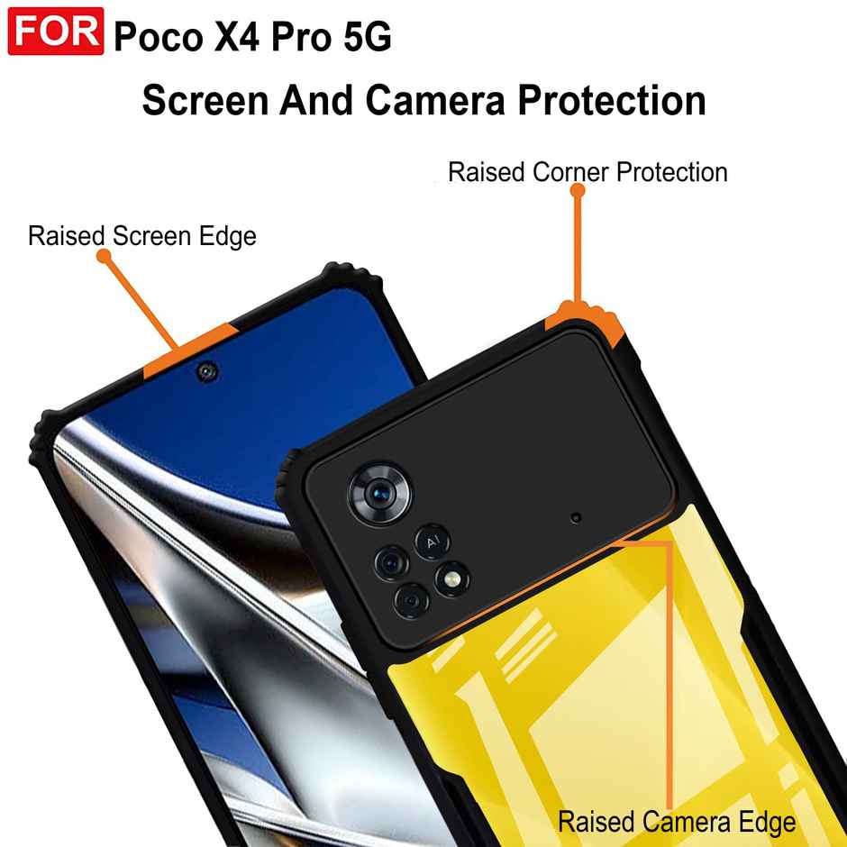 Zapcase Back Cover for Poco X4 Pro 5G | Matte-Black