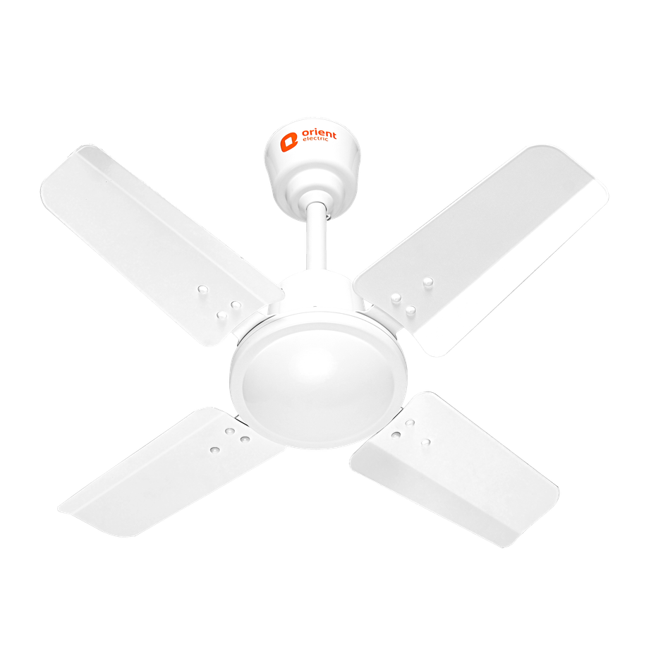 Orient Electric Aluminium Base New Air Plus Ceiling Fan, 600mm, 4 Blades, White