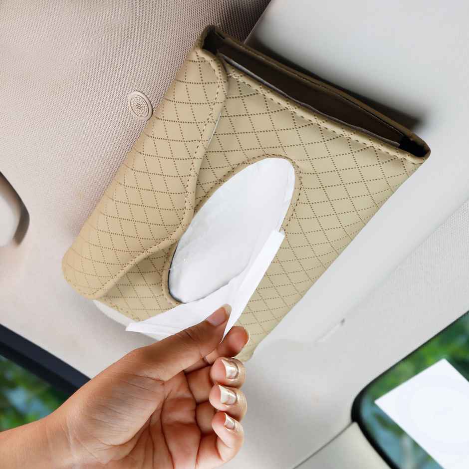 Robustt Textured Sunvisor Tissue Holder | Beige