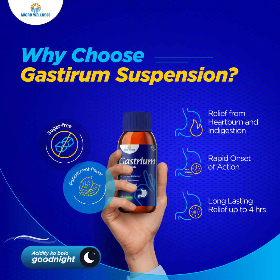 Gastrium Peppermint Flavour Sugar Free Oral Suspension