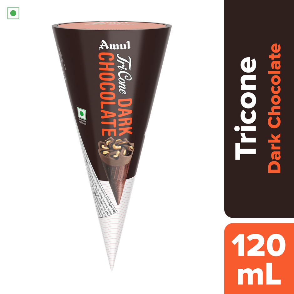 Amul Tricone Dark Choco Ice Cream Cone