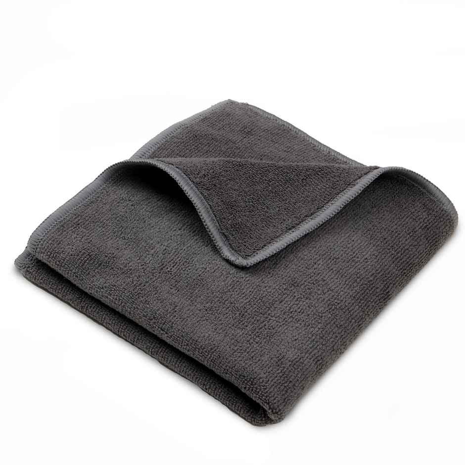 Robustt Microfiber Cloth 350 GSM | Grey | Pack Of 1